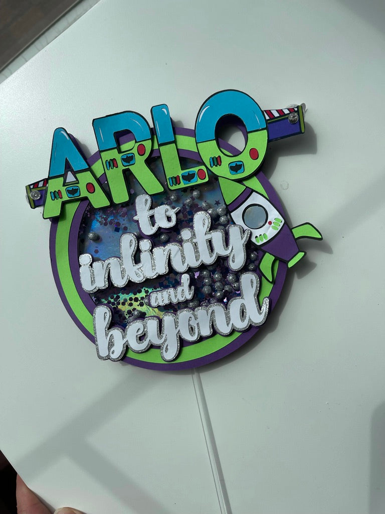 Toy Story Cake Topper | Buzz Lightyear "Two Infinity" Birthday | Sullycelebrates