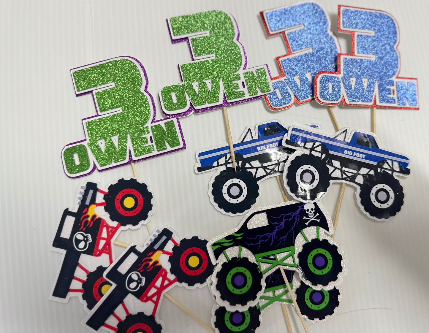 Monster Jam Cupcake Toppers