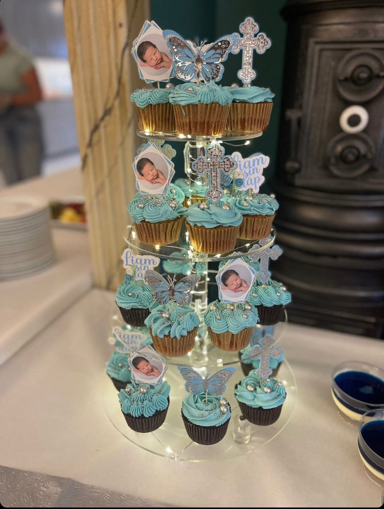 Baptism cupcake toppers