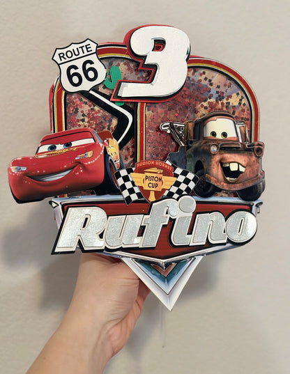 Cars Theme Cake Topper