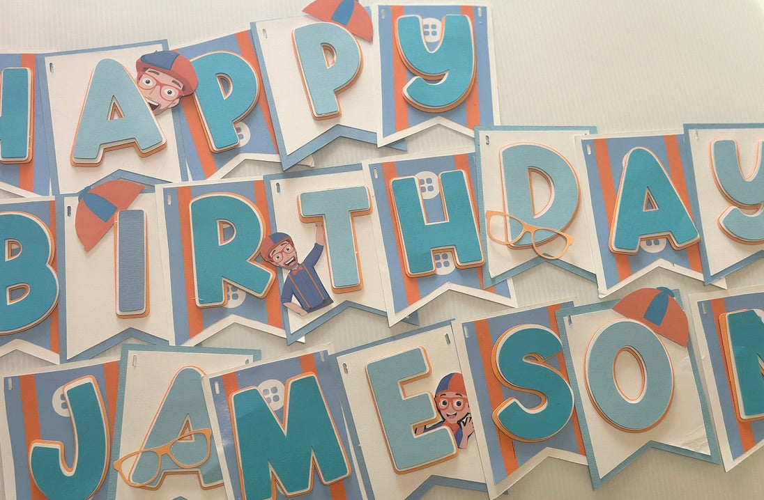 Blippi Birthday Banner