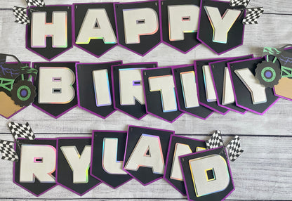 Monster Jam Theme Birthday Banner