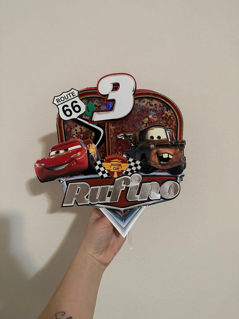 Cars Theme Cake Topper