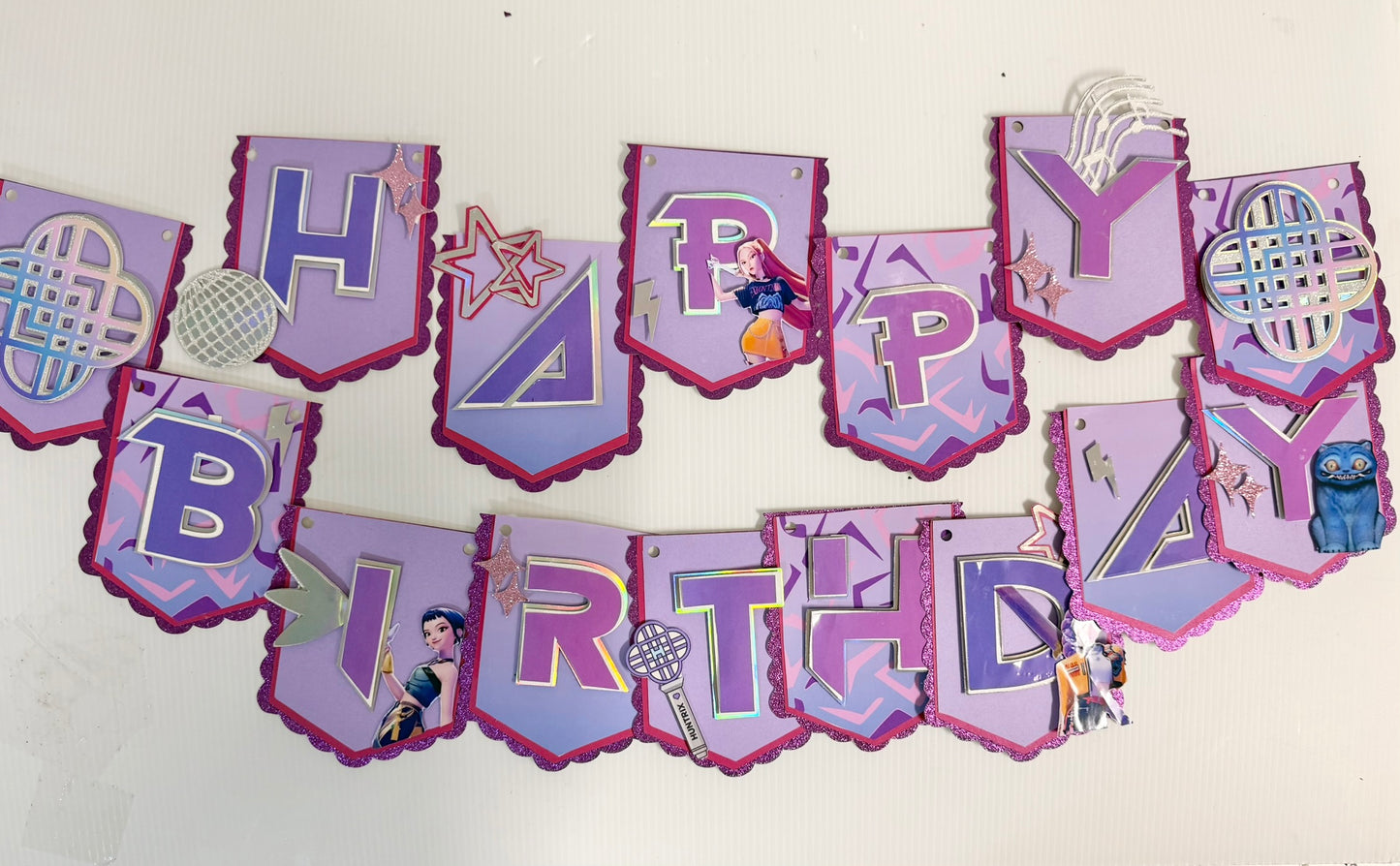 Huntrix / Demon Hunter Birthday Banner KPop Birthday Banner