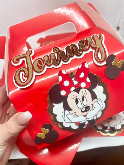 Minnie Mouse theme favor boxes