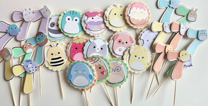 Squishmallow cupcake toppers