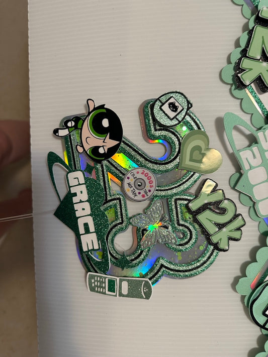 Y2K 2000's Cake Topper