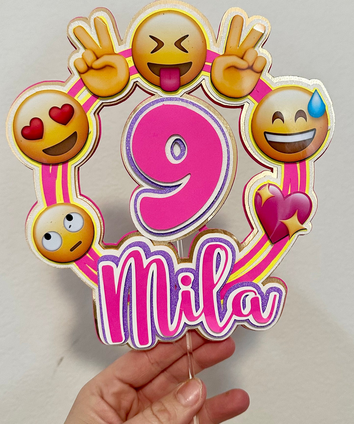 Emoji Theme Cake Topper