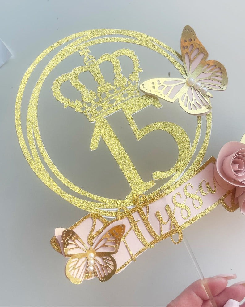 Quinceañera Cake Topper 15th Birthday