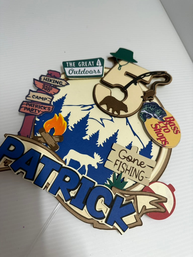 Bass Pro Themed Cake Topper