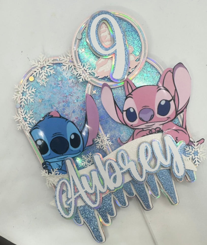 Stitch and Angel Cake Topper