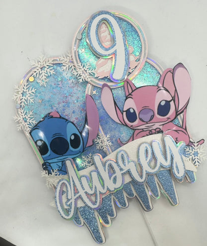 Stitch and Angel Cake Topper