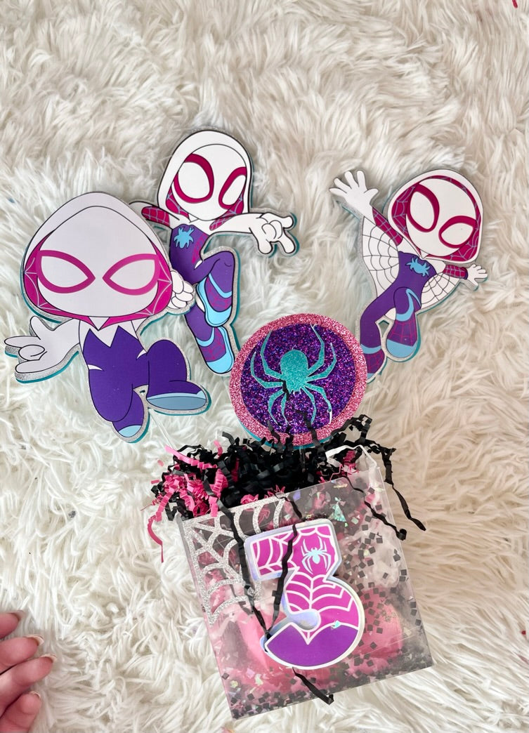 Ghost spider Gwen centerpieces