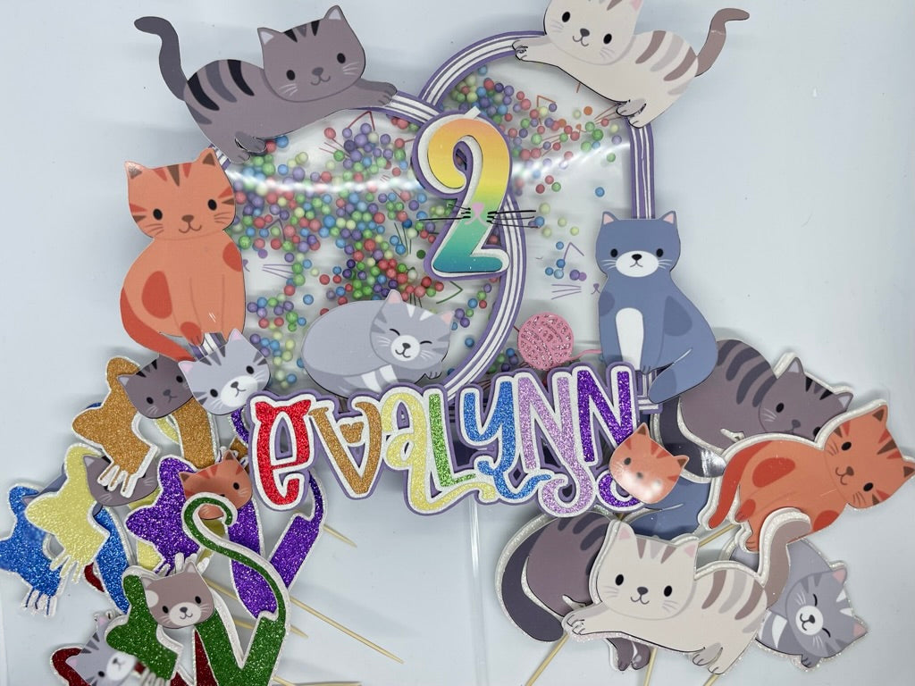 Cat Theme Cake Topper