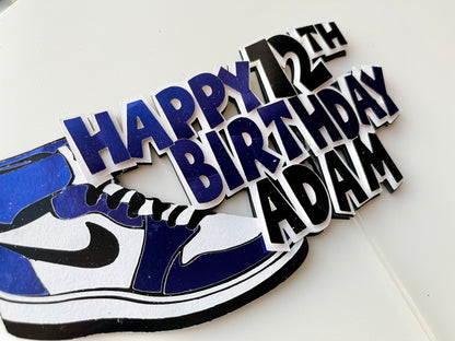 Sneaker Theme Cake Topper