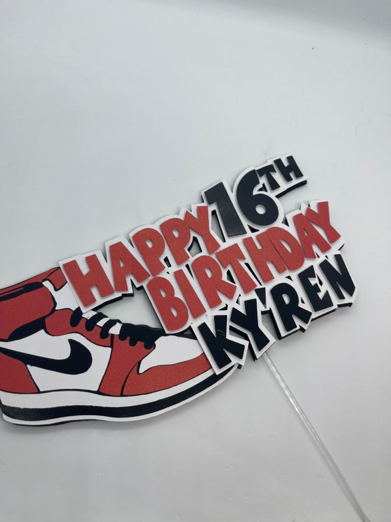 Sneaker Theme Cake Topper