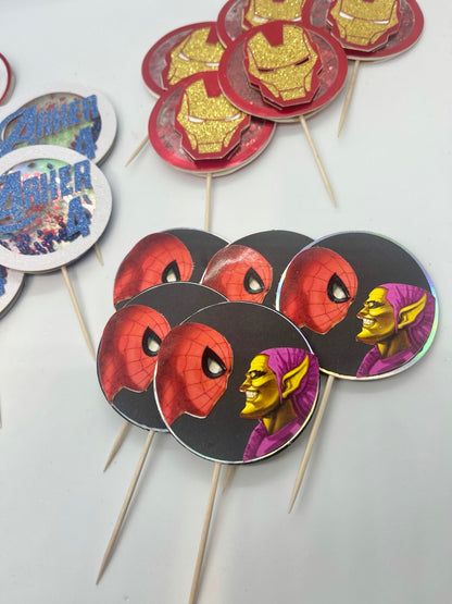 Superhero cupcake toppers