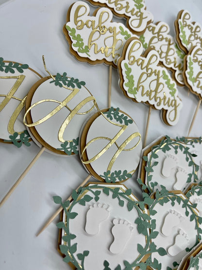 Baby Shower Forest Theme Cupcake Toppers