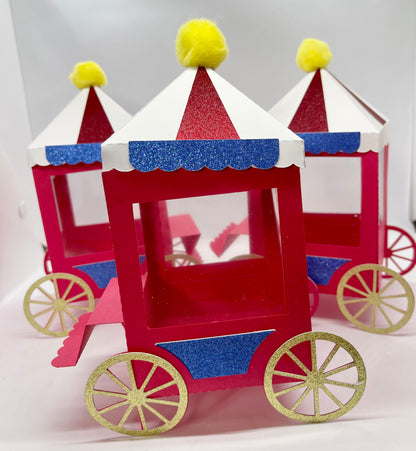 Popcorn Cart Party Favor Boxes