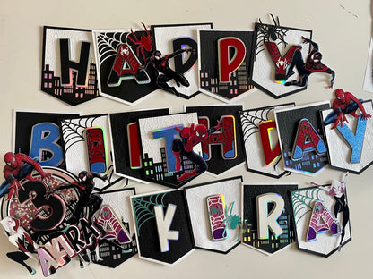 Spidey and Friends Birthday Banner