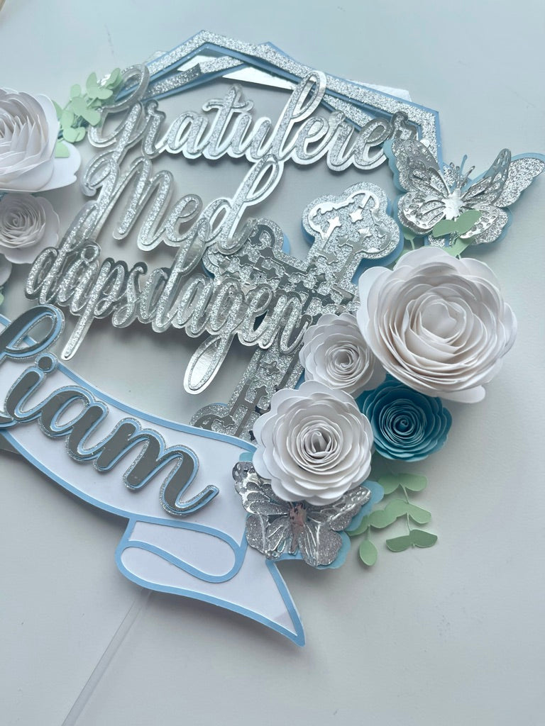 baptism cake topper