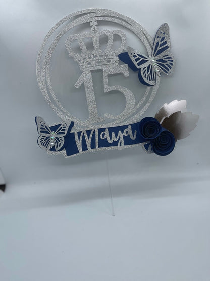 Quinceañera Cake Topper 15th Birthday