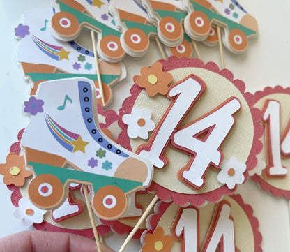 Skate Theme Party Cupcake Toppers