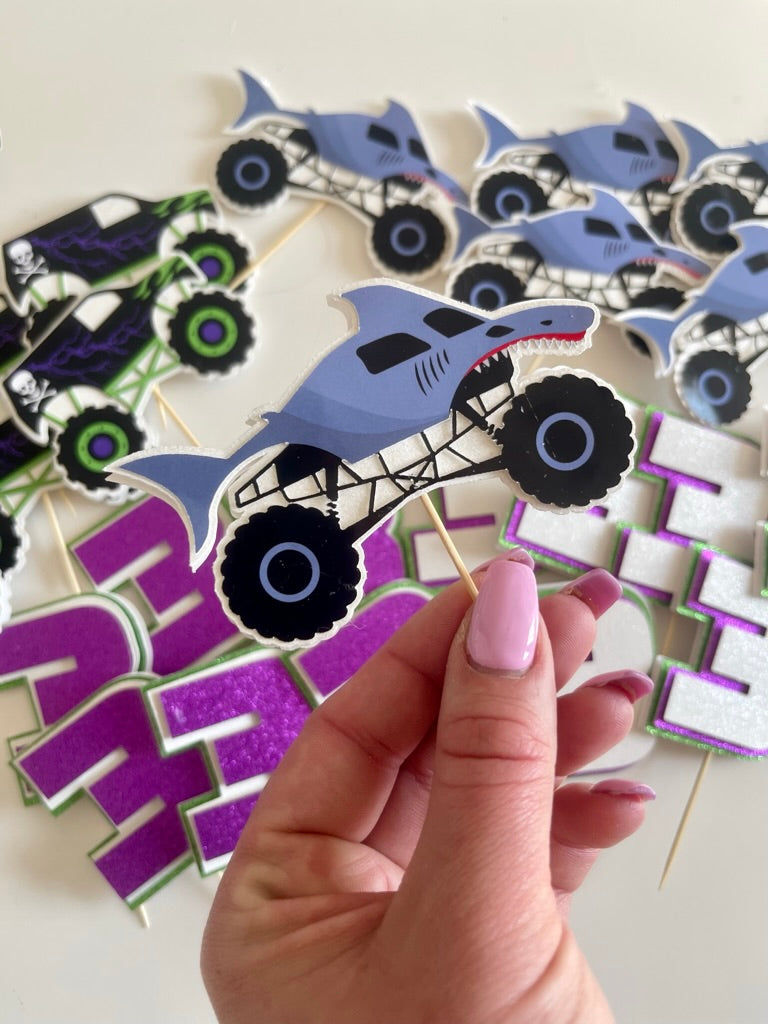 Monster Jam Cupcake Toppers