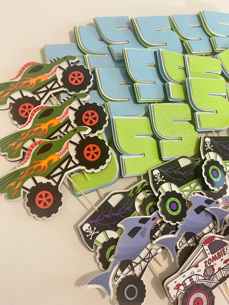 Monster Jam Cupcake Toppers