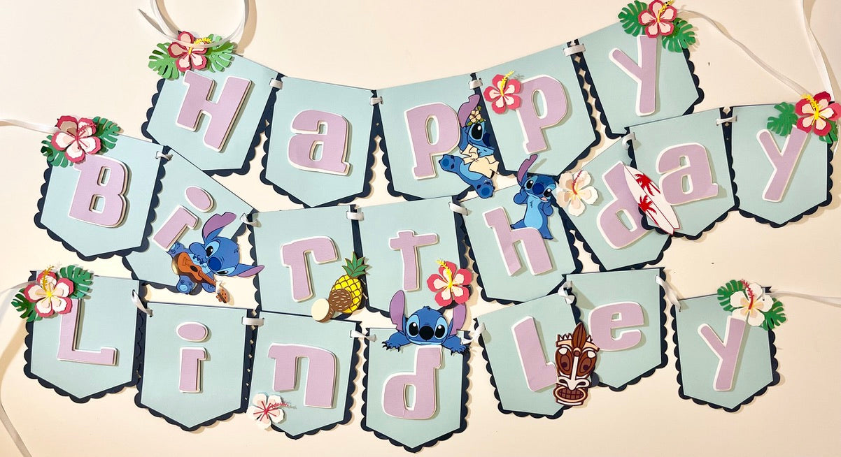 Lilo and Stitch Birthday Banner