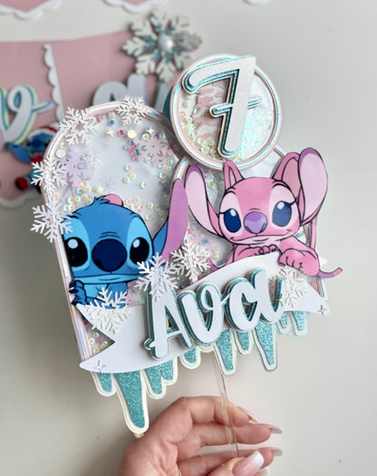 Stitch and Angel Cake Topper