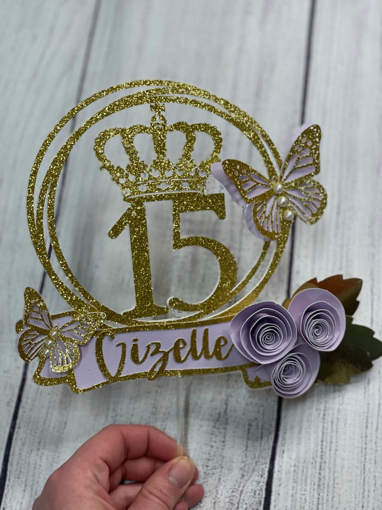 Quinceañera Cake Topper 15th Birthday