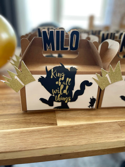 Wild One First Birthday Party Favor Boxes