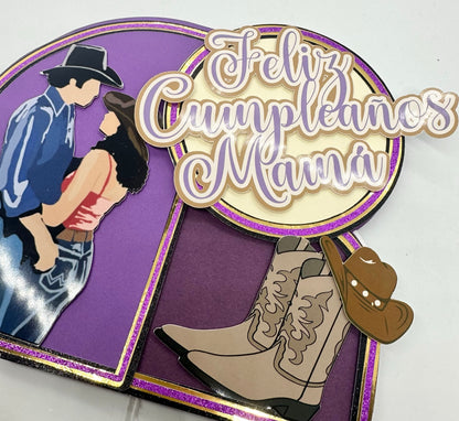 Urban Cowboy 80s movie cake topper