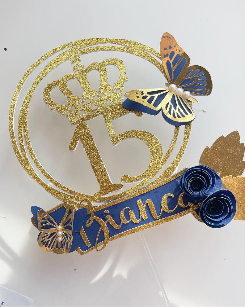 Quinceañera Cake Topper 15th Birthday