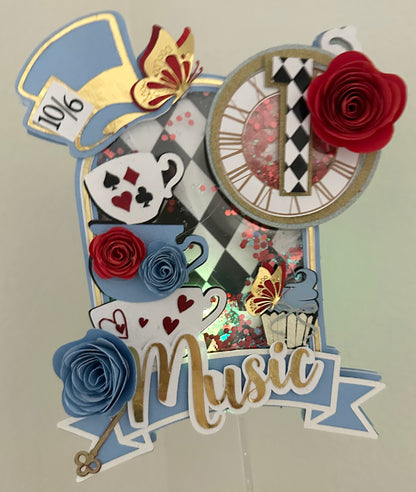 Alice in Wonderland Tea Party Cake Topper