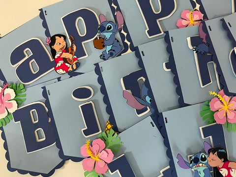 Lilo and Stitch Birthday Banner