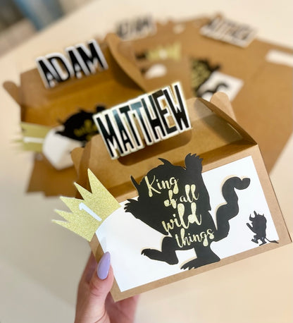 Wild One First Birthday Party Favor Boxes