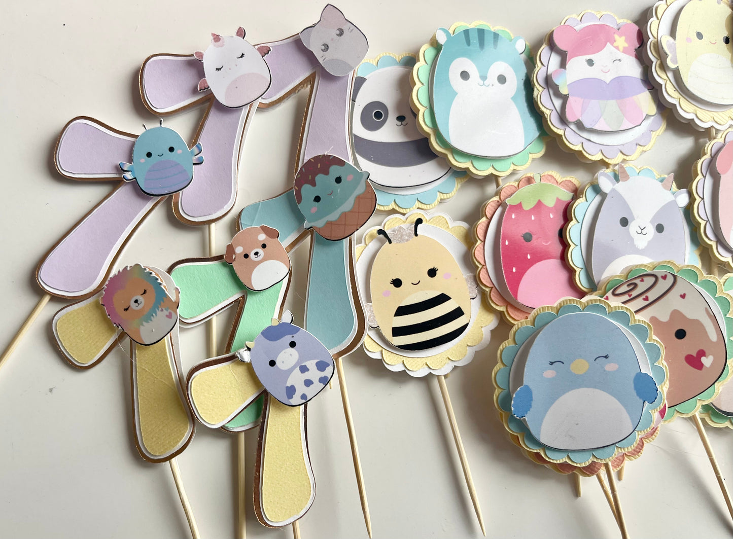 Squishmallow cupcake toppers