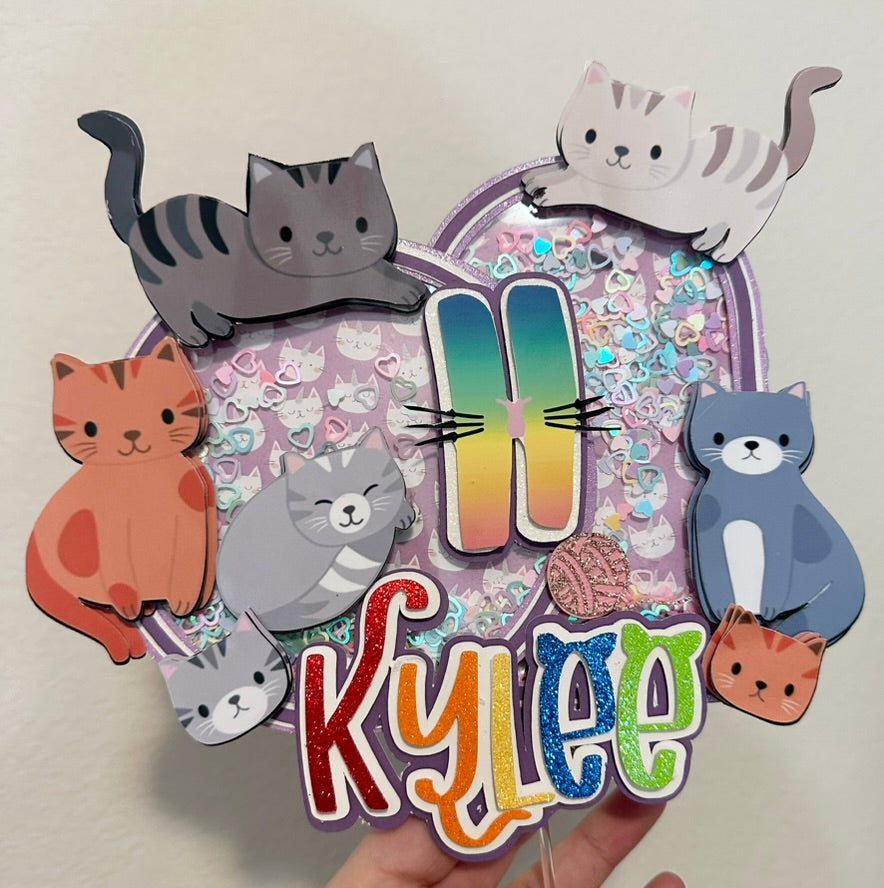 Cat Theme Cake Topper