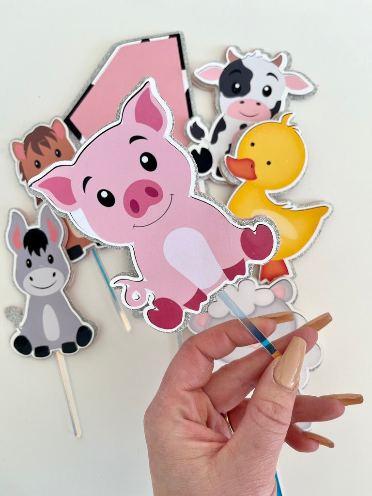 Farm Animal Cake Topper