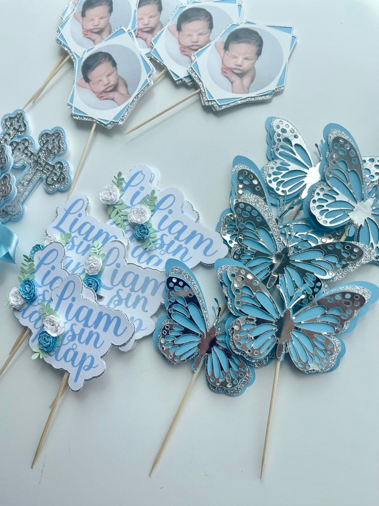 Baptism cupcake toppers