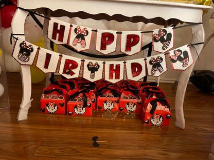 Minnie Mouse theme oh twodles birthday banner