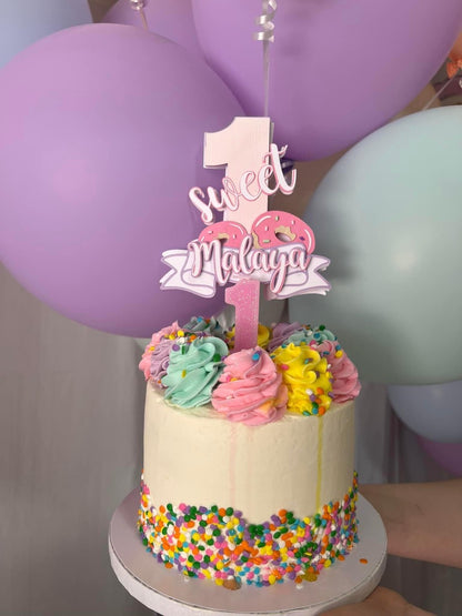 Sweet One Donut Cake Topper