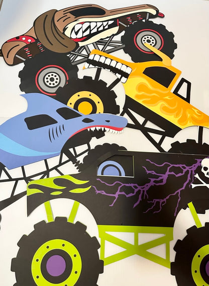 Monster Truck Party Decor Large Cutouts Backdrop