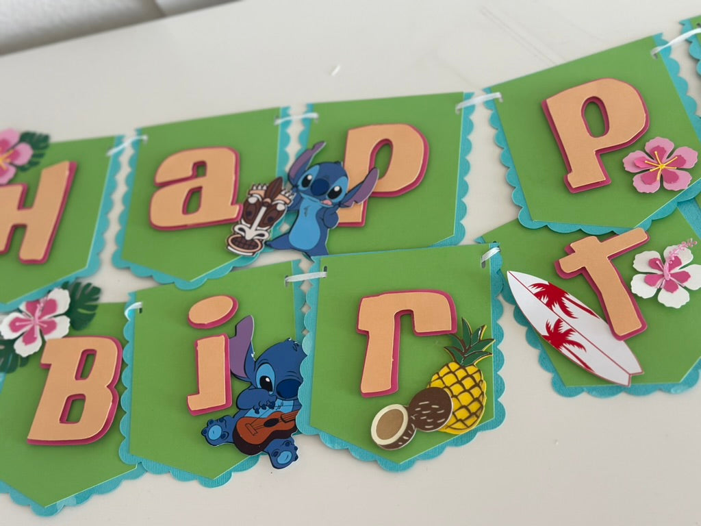 Lilo and Stitch Birthday Banner