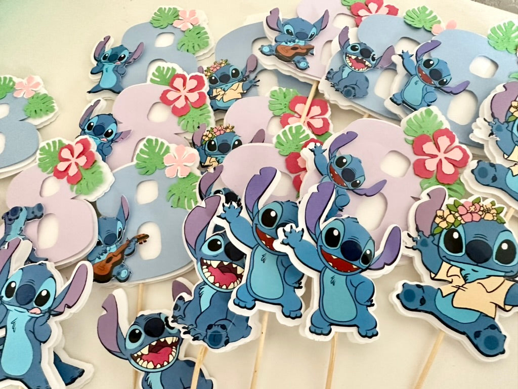 Lilo & Stitch Theme Cupcake Toppers