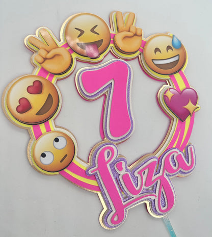 Emoji Theme Cake Topper