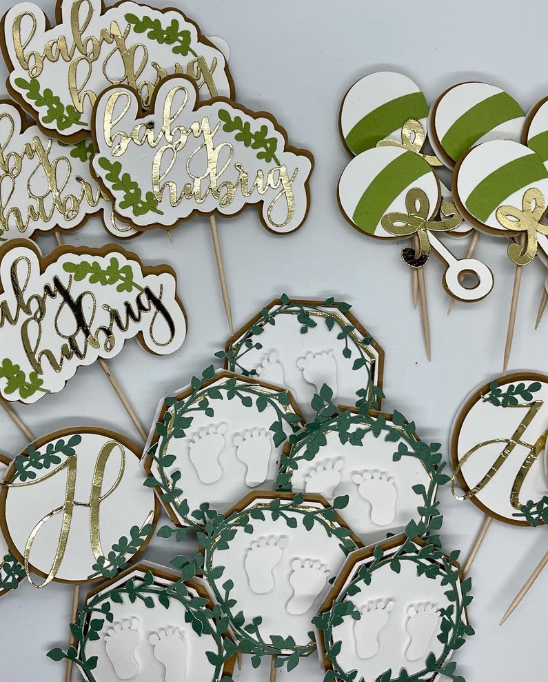 Baby Shower Forest Theme Cupcake Toppers