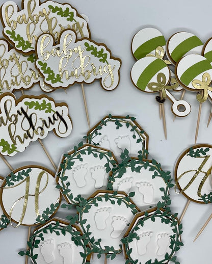 Baby Shower Forest Theme Cupcake Toppers